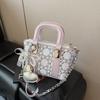 Bolso de Cubo Portátil Nicho Simple y Versátil Estilo Coreano para Mujer 2025 Verano Nueva Moda Bolso de Hombro Cruzado