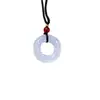 Colgante de Jade Afgano Verde y Blanco Trenzado, Colgante de Jade Aventurina, Colgante de Anillo Mobius Rosa Raíz de Loto