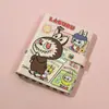 Caderno A5 de folhas soltas, fofo e estiloso, estilo ins, fecho magnético, couro PU macio, caderno de folhas soltas de desenho animado, atacado