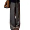 ¡Producto de alta calidad, cómpralo sin dudar! Pantalones de lana grises de pierna ancha de alta gama para mujer, nueva colección otoño/invierno 2026, pantalones de traje casuales y elegantes