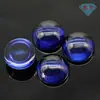 Mingcan Joya Redonda Base Plana Lisa 34# Corindón Azul Piedra Desnuda Venta al por Mayor Diamante Artificial Zafiro Arco 34