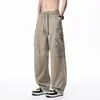 Pantalones cargo tridimensionales ligeros de verano para hombre, pantalones rectos holgados de pierna ancha, pantalones casuales transpirables para hombre, pantalones modernos para hombre