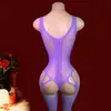 Comércio Exterior Lingerie Transfronteiriça, Meias, Suspensórios Estilo Europeu e Americano, Body Jacquard Vazado Arrastão Provocante, Roupas de Rede Femininas Plus Size