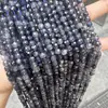 Cuentas Cuadradas Facetadas de Iolita Natural Piedra Natural Iolita Cuadros Pequeños Accesorios para Joyería DIY Cuentas Sueltas Hechas a Mano