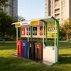 Estação de Triagem de Resíduos Cronometrada para Parques, Áreas Públicas Comunitárias e Colocação em Rua, Novo Modelo Externo
