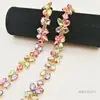 Nova Corrente de Garra Costurada à Mão com Strass Corrente de Flor Corrente de Strass Acessórios de Ornamento de Coleira DIY Materiais para Roupas Artesanais Acessórios para Cabelo