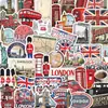 56 Adesivos Retro Culturais e Criativos de Marcos de Londres à Prova d'Água em PVC Periférico de Viagem Decoração de Caderno DIY/Manual Venda por Atacado