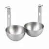Olla para huevos colgante de acero inoxidable para hervir huevos, herramienta de cocción rápida al vapor para hacer huevos pasados por agua, perfecta para hervir huevos en agua simple
