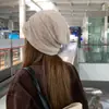 Gorro de punto plisado estilo coreano para mujer, nuevo modelo otoño e invierno 2026, simple y versátil, adecuado para cabezas grandes, hace que la cara se vea más pequeña, cálido sombrero para clima frío