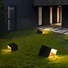 Luz LED solar holofote de árvore à prova d'água para exterior quadrado simples lâmpada de paisagem de jardim pátio gramado