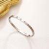 Explosões transfronteiriças diretas da fábrica Pulseira de aço de titânio 18K galvanizada Personalidade feminina sem cor Flush Niche Fashion em estoque
