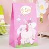 Bolsa de papel kraft gruesa de 100 g exclusiva transfronteriza, bolsa de dulces para fiesta de cumpleaños con diseño de unicornio de dibujos animados, bolsa de regalo de comida