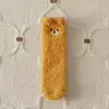 Meias Peludas para Mulheres, Meias Quentes para Gestantes com Forro de Lã, Meias de Dormir em Fleece Coral, Meias Fofas de Urso para Casa e Chão para Mulheres