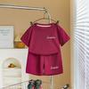 Traje deportivo de verano para niños Niños y Niñas Ropa exterior Conjunto de manga corta Conjunto de dos piezas para niños pequeños y medianos Delgado Delgado Deportivo