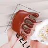 Peine de Masaje, Peine Engrosado para Cabello Largo, Peine de Cinco Dientes, Peine Redondo de Sándalo para Meridianos, Peine Pequeño Portátil para Masaje del Cuero Cabelludo