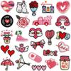 Xiaotian Día de San Valentín tema bordado tela pegatinas amor romántico rosa ropa decoración parche pegatinas amor pegatinas bordadas