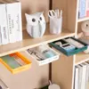 Caja de Cajón Ajustable Debajo del Escritorio Caja de Almacenamiento de Escritorio Fuerte Sin Adhesivo Cajón Pequeño Oculto Almacenamiento