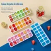 Forma de Gelo de Grau Alimentício Dispositivo de Congelamento Rápido Molde de Cubo de Gelo Fabricante de Cubo de Gelo de Silicone Ferramenta Popular de Cubo de Gelo Grade de Cubo de Gelo
