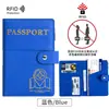 Porta-Passaporte Anti-Roubo RFID Novo Modelo Transfronteiriço Couro PU Multifuncional Bolsa para Documentos de Passaporte Capa de Proteção para Passagens Venda por Atacado