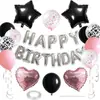 Nuevo Set de Pancarta de Letras con Globos de Feliz Cumpleaños Globos de Papel de Aluminio Suministros de Decoración de Cumpleaños Venta al por Mayor Transfronteriza