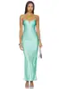Vestido de alça elegante estilo europeu e americano para o dia a dia, com decote V, pregas torcidas, corte justo, costas nuas, vestido longo estilo sereia para festas e encontros