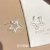 Brincos Estrela Cintilantes Estilo Coreano para Mulheres, Design de Nicho com uma Vibe Cool, Brincos Versáteis da Moda, Acessórios de Orelha Simples e Fashion Atacado