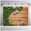 Pared de Flores Fondo de Madera para Fotografía Tela de Fondo Comercio Exterior Festival Fiesta Cortina para Niños Tapiz Transfronterizo Tela Colgante 125x80cm