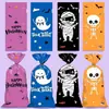 Bolsa de dulces de Halloween de dibujos animados, Bolsa de embalaje de regalo para fiesta de carnaval de Halloween, Bolsa plana de OPP, Bolsa de regalo para snacks