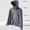 Verão Ice Silk Respirável Pele Fina Roupas Femininas de Proteção Solar Chapéu Grande Aba Casaco de Casal Proteção UV Roupas de Proteção Solar para Homens