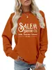 Sudadera de Otoño para Mujer Salim Estampado de Escoba Pullover Holgada Cuello Redondo Manga Larga Sudadera Casual 10