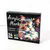 Marcador acrílico de doble punta y doble color Colorful Cat de 72 colores para graffiti DIY, punta suave, no se decolora y mezclable