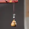 Sándalo Verde y Palo de Rosa Tallados Serpiente, Vaca, Oveja Cadena para Teléfono Móvil Colgante Creativo para Mochila