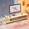 Soporte para Computadora para Uso en Casa, Soporte Ajustable en Altura para Laptop, Elevador para Laptop Gamer, Estante de Almacenamiento para Teclado y Mouse