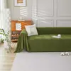 Funda de sofá moderna minimalista nórdica de chenilla, antideslizante, resistente a los arañazos, engrosada, adecuada para todas las estaciones, resistente al desgaste, verde oscuro