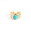 Anillo Suelto Redondo de Lujo Ligero para Persona de Mediana Edad Nicho Europeo y Americano Alto Sentido 18k Lujo Ligero Moda Personalizada Dedo Ajustable