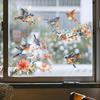 Ramas de Flores y Pájaros Fanxi Ventanas de Cristal Decoración Embellecimiento del Hogar Pegatinas Electroestáticas UV para Ventanas Venta al por Mayor Sin Adhesivo