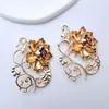 Accesorios para Joyería DIY Flor de Peonía Color Cobre Conservante Estilo Antiguo Pin para el Cabello Hanfu Corona de Cabello Material Accesorios para Joyería