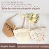 Bolsa de Fio de Algodão Pérola Pronta para Uso Atacado Bolsa Tecida de Fio de Algodão Oca Simples e Versátil Grande Capacidade Bolsa Tecida Francesa Atacado