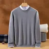 Suéter masculino de gola redonda em tricô trançado, um novo estilo outono/inverno, perfeito como uma camada base confortável, moderno e casual
