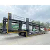 Fabricante Vende Semirremolques Portacoches de Doble Eje con Elevador de Tornillo para Transporte de Vehículos de Pasajeros