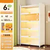 Librero de acero con puertas a prueba de polvo, gabinete de almacenamiento, librero de hierro para niños, estantería para sala de estar y dormitorio, gabinete de almacenamiento, vitrina