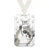 Funda para tarjeta de corazón de niña mapache estudiante de campus tarjeta de comida control de acceso a autobús insignia certificado cordón largo soporte protector