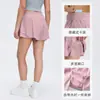 Nuevos shorts de yoga para verano, shorts deportivos casuales de corte holgado de cintura alta, cintura elástica fina, shorts de yoga multicapa