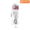 Amazon Transfronterizo Shangchao 6 Piezas Vajilla de Acero Inoxidable Cuchillo y Tenedor Cuchara Hotel Cuchillo y Tenedor para Steak Occidental Traje de 24 Piezas