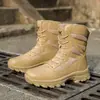 Outono Inverno Comércio Exterior AliExpress Novo Estilo Botas de Combate Botas Táticas de Acampamento ao Ar Livre Tamanho Grande Masculino 47 Sapatos de Caminhada Masculino