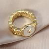Café billón Europa y Estados Unidos anillo de reloj transfronterizo para mujer de todas las combinaciones de estilo frío nicho ins de diseño creativo anillo