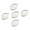 Accesorios para joyería de aleación DIY 40*30mm diámetro interior gema del tiempo colgante de fondo ovalado colgante C01