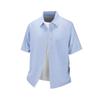 Camisa de Verano para Hombre Nueva a Rayas de Manga Corta Moderna Versátil Simple Casual Holgada de Media Manga Camisa de Alta Gama