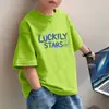 Novedad 2026 Camisetas de Algodón Puro para Niños, Ropa de Verano de Moda para Niños Mayores, Camisetas de Manga Corta Frescas y Elegantes para Niños en Verano