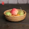 Cesta de Almacenamiento de Ratán de Vietnam Plato de Fruta para el Hogar Caja de Almacenamiento Creativa para Mesa de Centro de Escritorio para Snacks, Dulces y Artículos Varios